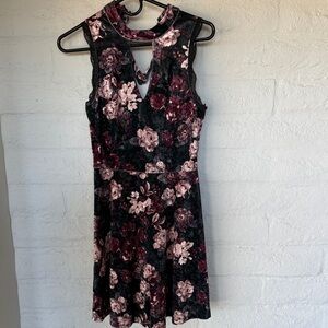 Target Small Foral Sleeveless Dress - Black and Pink